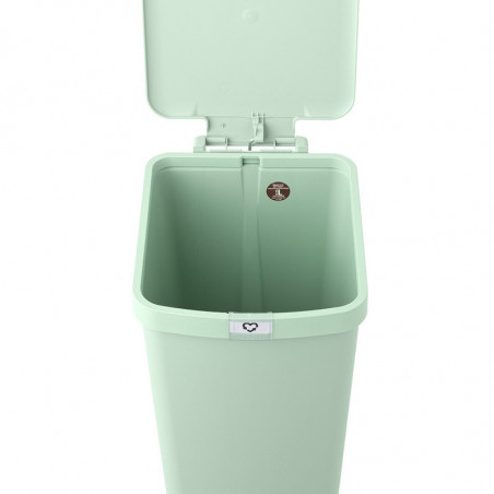 Coș cu pedală Brabantia StepUp 1005558, 40 L, Materiale ecologice, Deschidere mare, Verde deschis