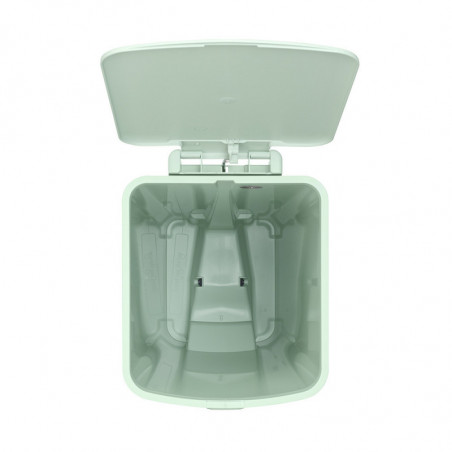 Coș cu pedală Brabantia StepUp 1005558, 40 L, Materiale ecologice, Deschidere mare, Verde deschis