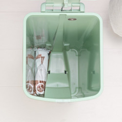Coș cu pedală Brabantia StepUp 1005558, 40 L, Materiale ecologice, Deschidere mare, Verde deschis