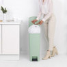 Coș cu pedală Brabantia StepUp 1005558, 40 L, Materiale ecologice, Deschidere mare, Verde deschis