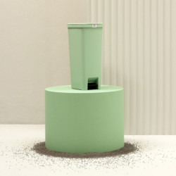 Coș cu pedală Brabantia StepUp 1005558, 40 L, Materiale ecologice, Deschidere mare, Verde deschis