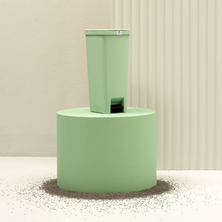 Coș cu pedală Brabantia StepUp 1005558, 40 L, Materiale ecologice, Deschidere mare, Verde deschis