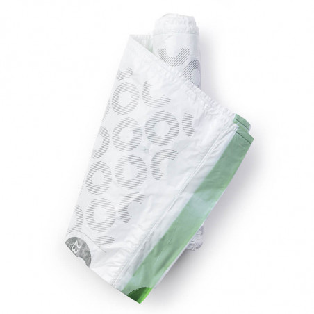 Saci de gunoi Brabantia PerfectFit NewIcon/Touch 1005570, Marimea G, 23-30 L, 10 buc, Alb