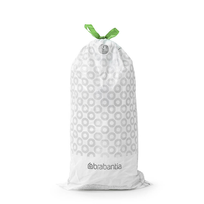 Saci de gunoi Brabantia PerfectFit NewIcon/Touch 1005570, Marimea G, 23-30 L, 10 buc, Alb