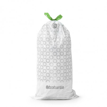 Saci de gunoi Brabantia PerfectFit NewIcon/Touch 1005570, Marimea G, 23-30 L, 10 buc, Alb
