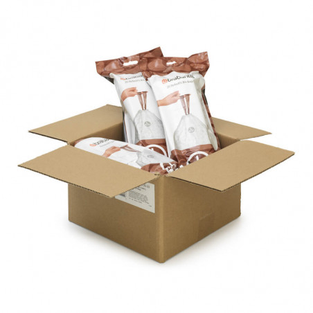 Sac de gunoi Brabantia PerfectFit FlatBack+/Touch 1005576, Dimensiune L, 40-45 l, 120 bucăți, Alb