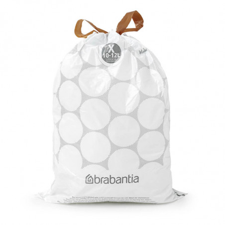 Saci de gunoi Brabantia PerfectFit NewIcon/Bo 1005581, Dimensiune X, 10-12 L, 10 buc, Alb