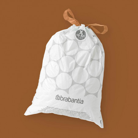 Saci de gunoi Brabantia PerfectFit NewIcon/Bo 1005581, Dimensiune X, 10-12 L, 10 buc, Alb