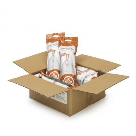 Saci de gunoi Brabantia PerfectFit NewIcon/Bo 1005583, Dimensiune X, 10-12 L, 200 buc, Alb