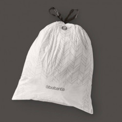 Saci de gunoi Brabantia PerfectFit Bo 1005594, Dimensiune M, 60 L, 40 buc, Alb