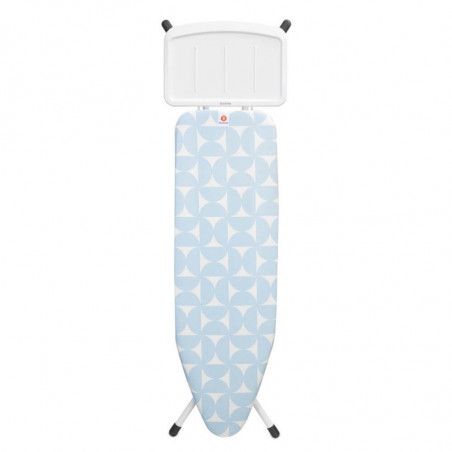 Masa de calcat Brabantia B 1005619, 124x38 cm, 7 pozitii de reglare, Suport generator de abur, Albastru deschis