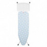 Masa de calcat Brabantia B 1005619, 124x38 cm, 7 pozitii de reglare, Suport generator de abur, Albastru deschis