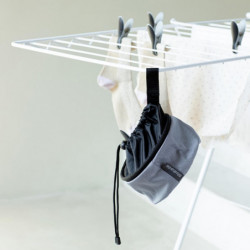 Geantă cu clipsuri pentru haine Brabantia Compact 1005642, până la 150 de clipsuri, rezistentă la intemperii, gri