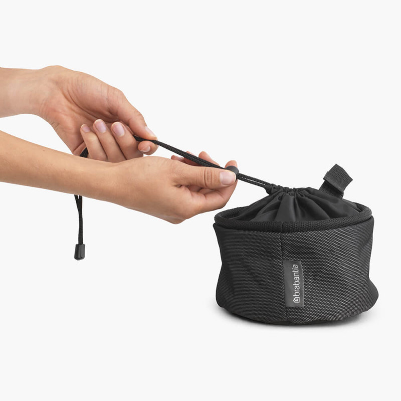 Geantă cu clipsuri pentru haine Brabantia Compact 1005643, până la 150 de clipsuri, rezistentă la intemperii, neagră