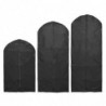 Set 3 huse pentru haine Brabantia 1005662, M/L/XL, 60x100/135/150 cm, Fermoar, Negru