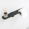 Suport hârtie igienică cu raft Brabantia MindSet 1005667, Instalare ușoară, Acoperire minerală, Gri închis