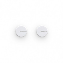 Set 2 agatatori prosoape Brabantia MindSet 1005681, Acoperire mineral, Kit de montare inclus, Pana la 2 kg, Alb