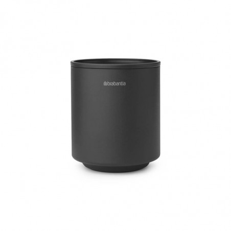 Brabantia MindSet suport periuță de dinți 1005684, Curățare ușoară, Deschidere largă, Acoperire minerală, Gri închis