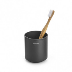 Brabantia MindSet suport periuță de dinți 1005684, Curățare ușoară, Deschidere largă, Acoperire minerală, Gri închis