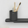 Brabantia MindSet suport periuță de dinți 1005684, Curățare ușoară, Deschidere largă, Acoperire minerală, Gri închis