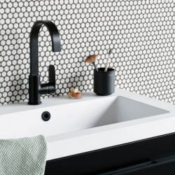 Brabantia MindSet suport periuță de dinți 1005684, Curățare ușoară, Deschidere largă, Acoperire minerală, Gri închis