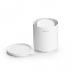 Cutie depozitare baie Brabantia MindSet Mineral 1005687, Baza antiderapanta, Finisaj mineral, Alb