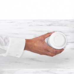 Cutie depozitare baie Brabantia MindSet Mineral 1005687, Baza antiderapanta, Finisaj mineral, Alb