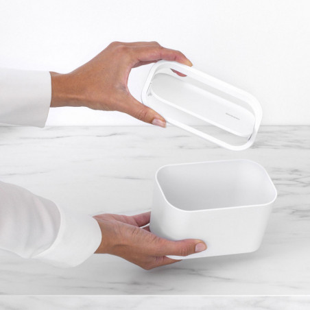 Brabantia MindSet 1005689, Acoperire minerală, Capac pivotant, Alb