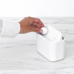 Brabantia MindSet 1005689, Acoperire minerală, Capac pivotant, Alb