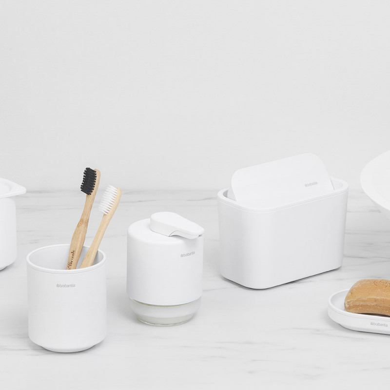 Brabantia MindSet 1005689, Acoperire minerală, Capac pivotant, Alb
