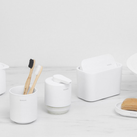Brabantia MindSet 1005689, Acoperire minerală, Capac pivotant, Alb