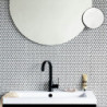 Oglindă de perete Brabantia MindSet Mineral 1005690, 5x mărire, Suport magnetic, Rezistent la coroziune, Acoperire minerală, Gri