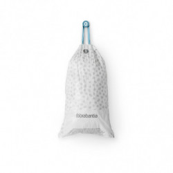 Saci de gunoi Brabantia PerfectFit FlatBack+/Bo 1006073, Dimensiune O, 30 L, 40 buc, Alb