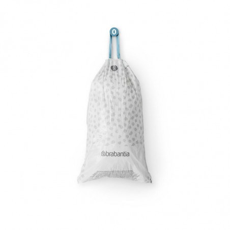 Saci de gunoi Brabantia PerfectFit FlatBack+/Bo 1006073, Dimensiune O, 30 L, 40 buc, Alb