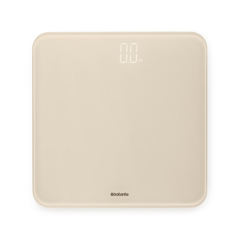 Cantar digital Brabantia ReNew 1006262, Pana la 180 kg, 4xAAA inclus, Auto shut-off, Bej