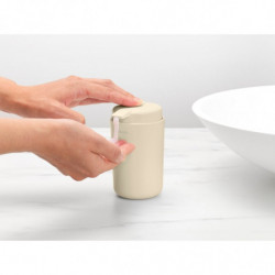 Dozator pentru sapun lichid Brabantia ReNew 1006264, 250 ml, Baza antiderapanta, Fara picurare, Bej
