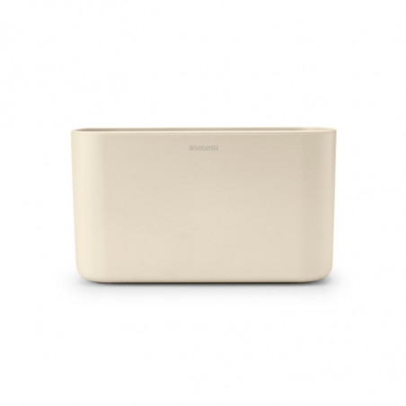 Organizator pentru periute de dinti Cutie Brabantia ReNew 1006270, Rezistent la coroziune, Separator intern, Baza antiderapanta, Bej