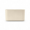 Organizator pentru periute de dinti Cutie Brabantia ReNew 1006270, Rezistent la coroziune, Separator intern, Baza antiderapanta, Bej