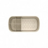 Organizator pentru periute de dinti Cutie Brabantia ReNew 1006270, Rezistent la coroziune, Separator intern, Baza antiderapanta, Bej