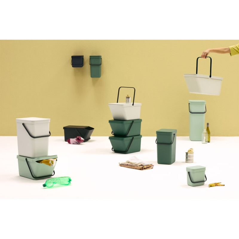 Cos depozitare Brabantia Sort&Go 1006312, 20 L, 22,5x45x28 cm, Stivuibil, Plastic, Gri