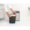Cos de gunoi Brabantia Bo Small 1006625, 4 L, Deschidere lina si silentioasa, Baza antiderapanta, Rezistent la amprente, Inox/Mat