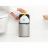 Cos de gunoi Brabantia Bo Small 1006625, 4 L, Deschidere lina si silentioasa, Baza antiderapanta, Rezistent la amprente, Inox/Mat