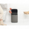 Cos de gunoi Brabantia Bo Small 1006628, 7 L, Deschidere lina si silentioasa, Baza antiderapanta, Gri