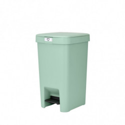 Coș cu pedală Brabantia StepUp 1008481, 16 L, Materiale ecologice, Deschidere mare, Verde deschis