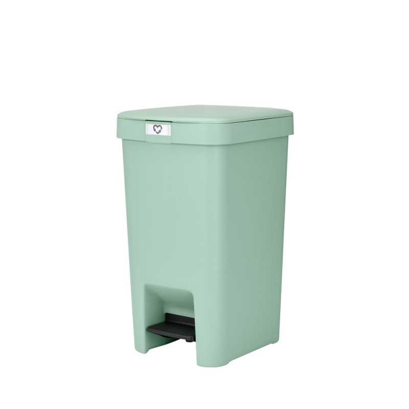 Coș cu pedală Brabantia StepUp 1008481, 16 L, Materiale ecologice, Deschidere mare, Verde deschis