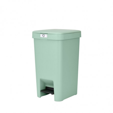 Coș cu pedală Brabantia StepUp 1008481, 16 L, Materiale ecologice, Deschidere mare, Verde deschis