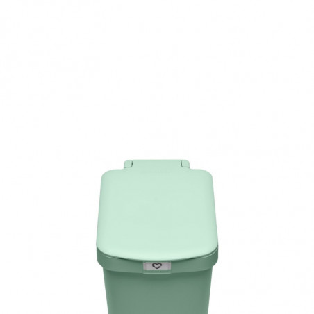 Coș cu pedală Brabantia StepUp 1008481, 16 L, Materiale ecologice, Deschidere mare, Verde deschis