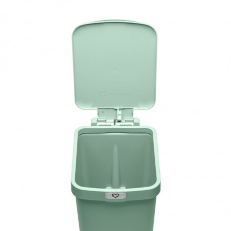 Coș cu pedală Brabantia StepUp 1008481, 16 L, Materiale ecologice, Deschidere mare, Verde deschis