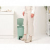 Coș cu pedală Brabantia StepUp 1008481, 16 L, Materiale ecologice, Deschidere mare, Verde deschis
