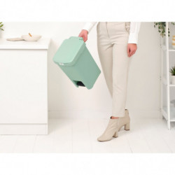 Coș cu pedală Brabantia StepUp 1008481, 16 L, Materiale ecologice, Deschidere mare, Verde deschis